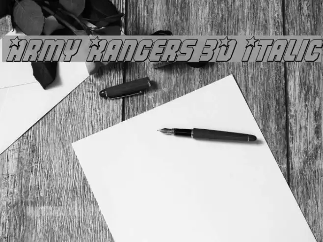 Army Rangers 3D Italic Example 1