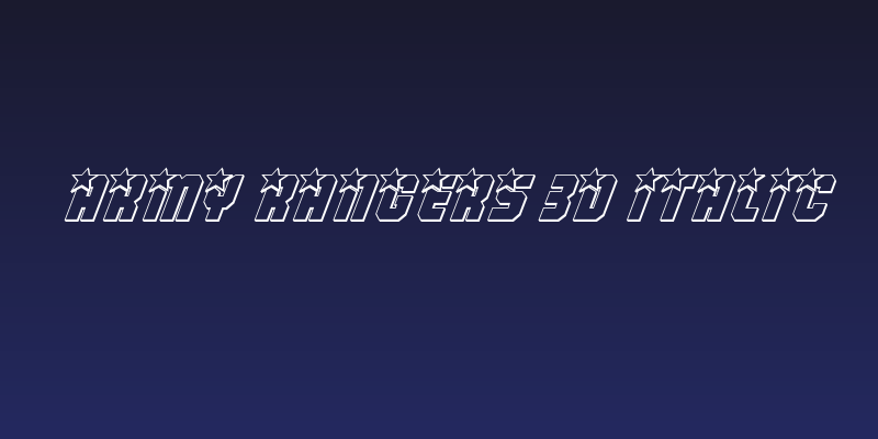 Army Rangers 3D Italic Social Header