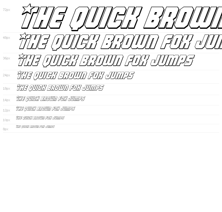 Army Rangers 3D Italic Waterfall