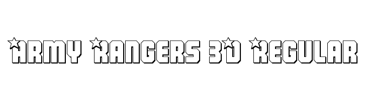 Army Rangers 3D Regular Font