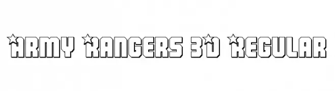 Army Rangers 3D Regular  Frei Schriftart Herunterladen