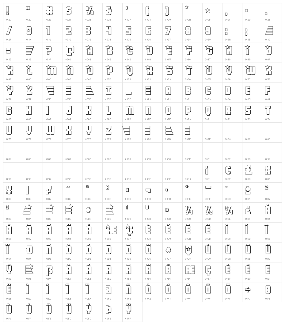 Army Rangers 3D Regular Character Map