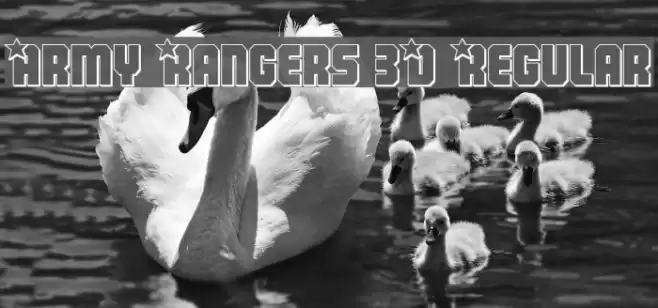 Army Rangers 3D Regular Font examples