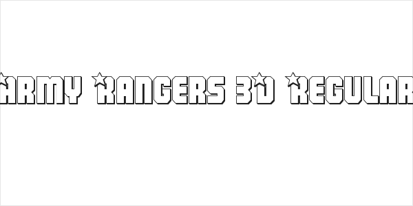 Army Rangers 3D Regular Logo
