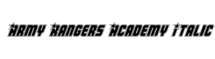 Army Rangers Academy Italic Font