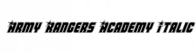 Army Rangers Academy Italic  Fuentes Gratis Descargar