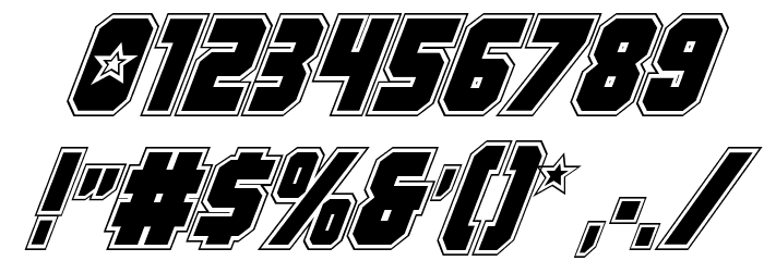 Army Rangers Academy Italic Font OTHER CHARS
