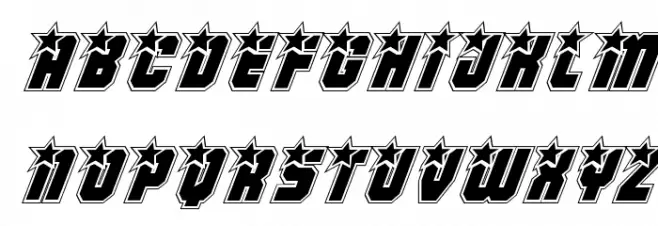 Army Rangers Academy Italic Schriftart Groß