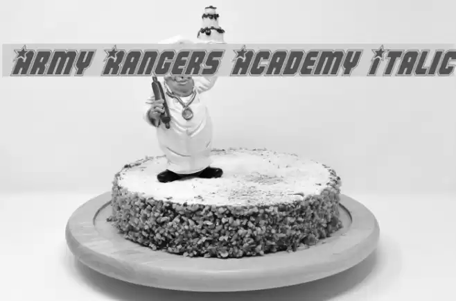 Army Rangers Academy Italic Caratteri examples
