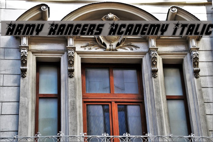 Army Rangers Academy Italic Font examples