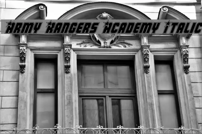 Army Rangers Academy Italic Caratteri examples