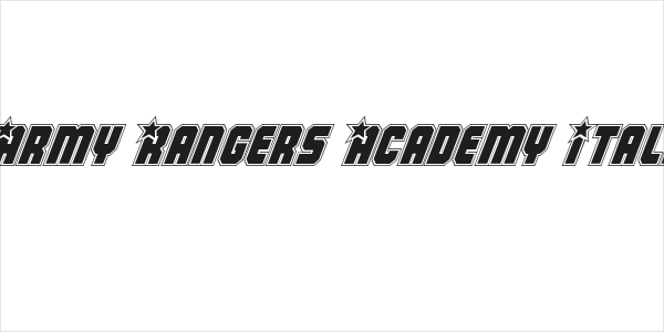 Army Rangers Academy Italic Logo