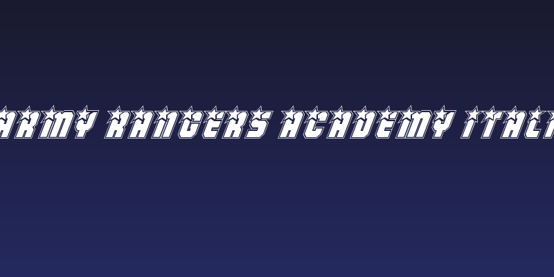 Army Rangers Academy Italic Social Header