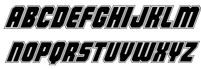 Army Rangers Academy Italic Font LOWERCASE