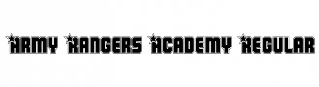 Army Rangers Academy Regular  Frei Schriftart Herunterladen