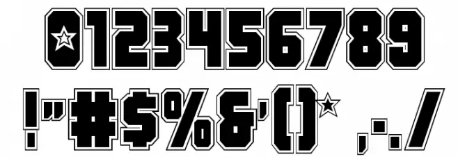 Army Rangers Academy Regular Font OTHER CHARS