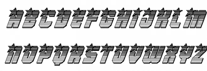 Army Rangers Chrome Italic フォント 大文字