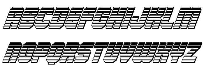 Army Rangers Chrome Italic Font LOWERCASE