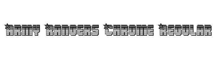 Army Rangers Chrome Regular  Frei Schriftart Herunterladen