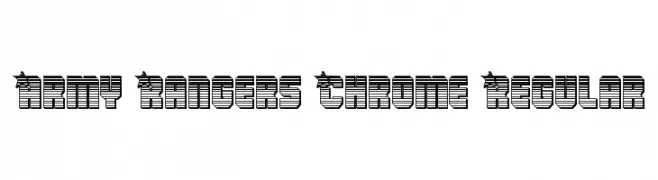Army Rangers Chrome Regular  नि: शुल्क फ़ॉन्ट्स डाउनलोड