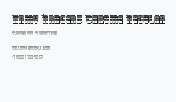 Army Rangers Chrome Regular Business Card