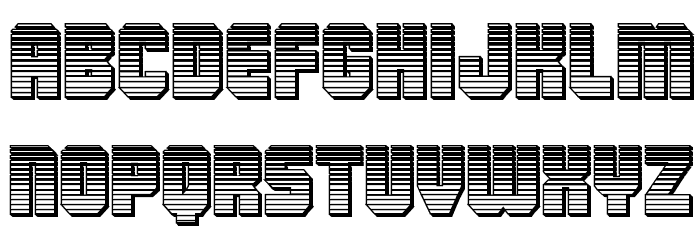 Army Rangers Chrome Regular Font LOWERCASE