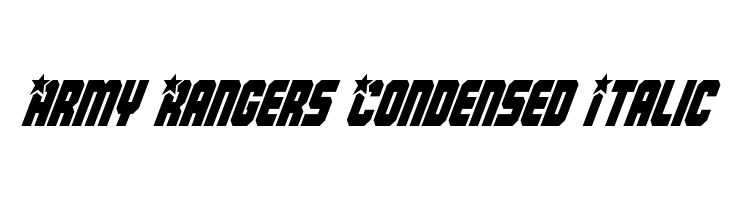 Army Rangers Condensed Italic  Descarca Fonturi Gratis
