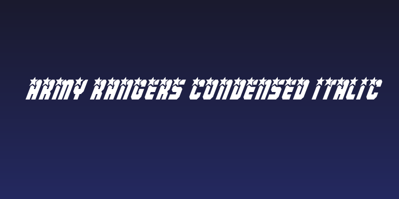 Army Rangers Condensed Italic Social Header