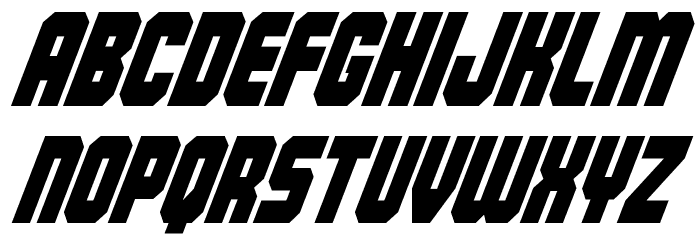 Army Rangers Condensed Italic Font LOWERCASE