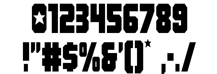 Army Rangers Condensed Font OTHER CHARS
