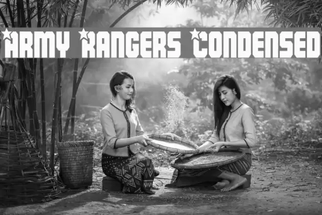 Army Rangers Condensed Font examples