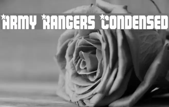 Army Rangers Condensed Font examples