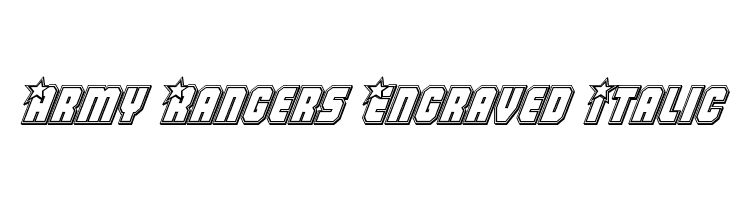 Army Rangers Engraved Italic  Frei Schriftart Herunterladen