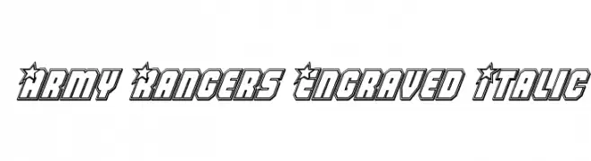 Army Rangers Engraved Italic  Frei Schriftart Herunterladen