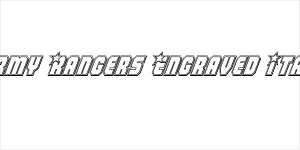 Army Rangers Engraved Italic Logo