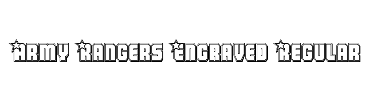 Army Rangers Engraved Regular Font