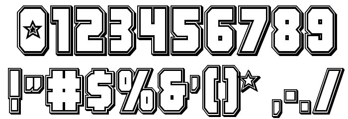 Army Rangers Engraved Regular Font OTHER CHARS