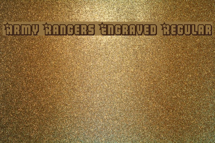 Army Rangers Engraved Regular Font examples