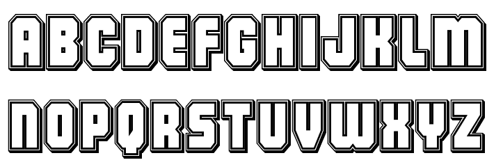 Army Rangers Engraved Regular Font LOWERCASE