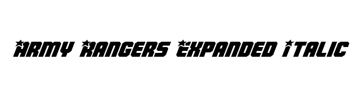 Army Rangers Expanded Italic  Frei Schriftart Herunterladen