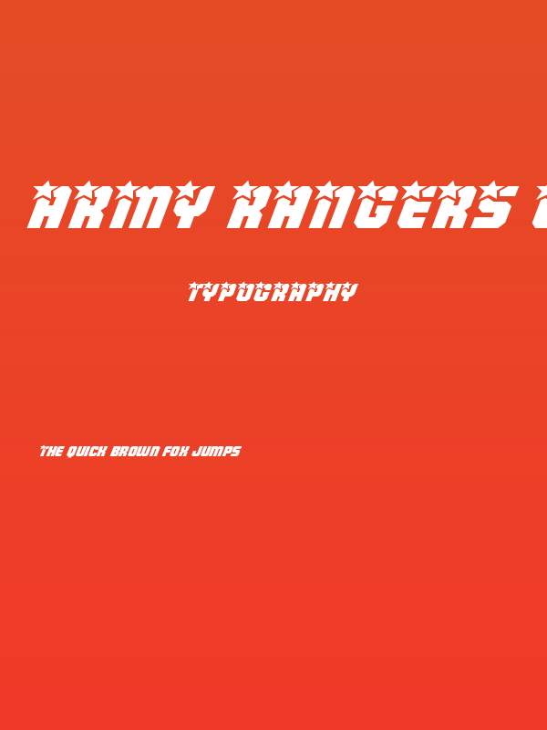 Army Rangers Expanded Italic Poster