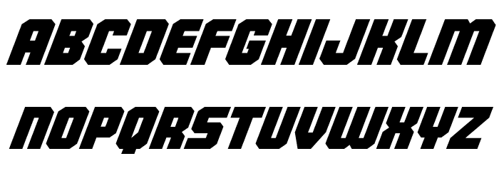Army Rangers Expanded Italic Font LOWERCASE