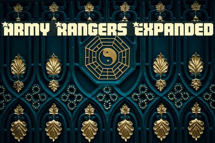 Army Rangers Expanded Schriftart examples