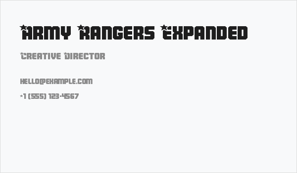 Army Rangers Expanded Business Card