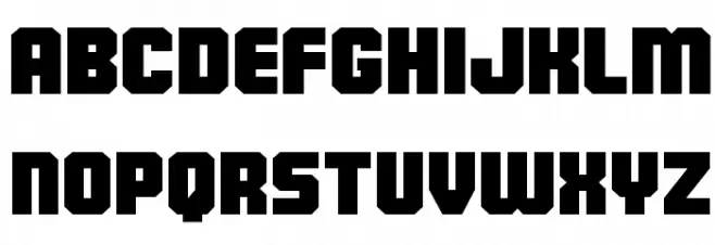Army Rangers Expanded Schriftart Kleinbuchstaben