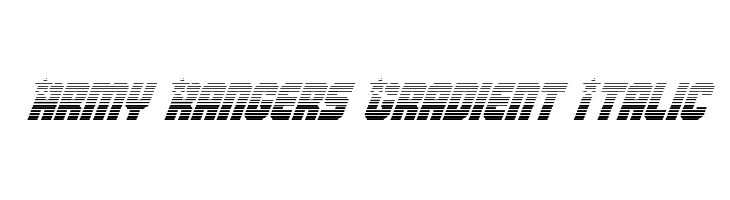 Army Rangers Gradient Italic Font
