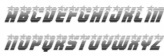 Army Rangers Gradient Italic Schriftart Groß