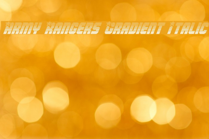 Army Rangers Gradient Italic Font examples