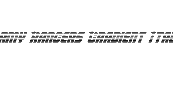 Army Rangers Gradient Italic Logo