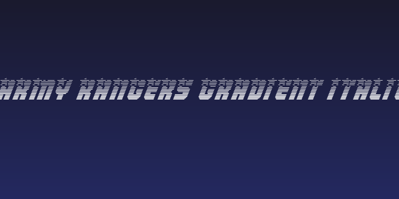 Army Rangers Gradient Italic Social Header